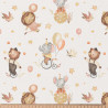 Printed Cotton SOUKI White / Old Rose